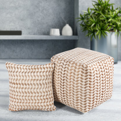 BASENTO POUF - JUTE/ WOOL