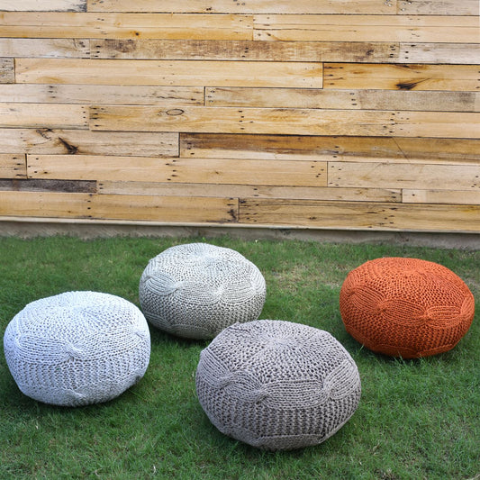 Romagna Pouf, Pet, Hm Knitted, Flat Weave 